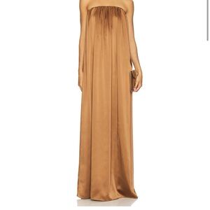 SER.O.YA MONIQUE SATIN MAXI DRESS IN TERRACOTTA